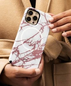 LuMee Halo Rose Metallic White Marble - IPhone 13 / IPhone 13 Pro
