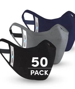 Safe+Mate Adult S/M 50 Pack Cloth Face Mask