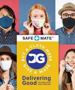 Safe+Mate Adult S/M 50 Pack Cloth Face Mask