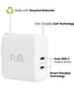 FUEL 50W Dual USB C Wall Charger - Fast Charger