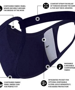 Safe+Mate Adult Regular 3 Pack Cloth Face Mask