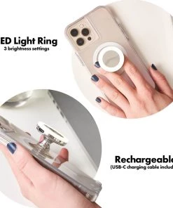 LuMee Studio Light Up Mirror Mini - Phone Grip