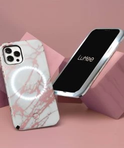 LuMee Halo Rose Metallic White Marble - IPhone 12 Pro Max