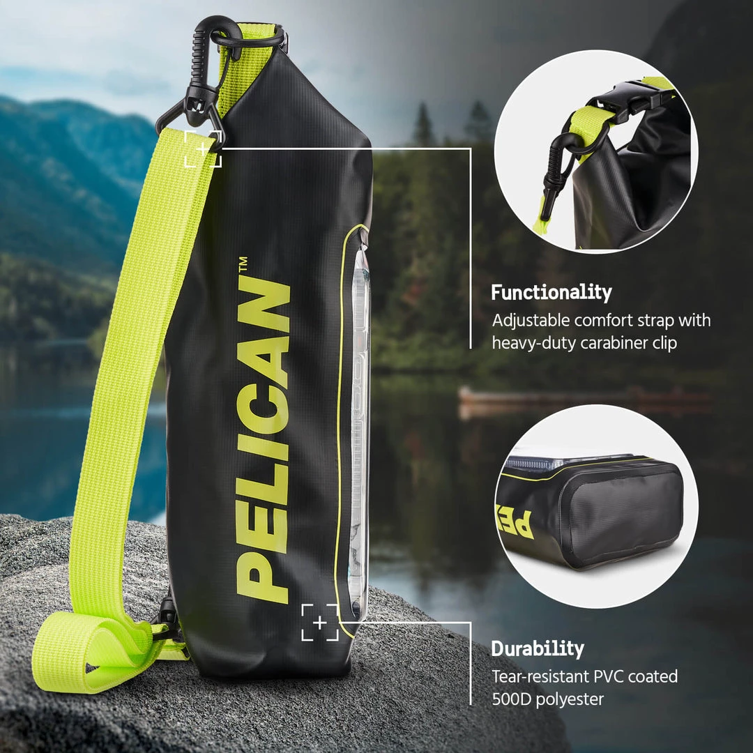 Pelican Marine Water Resistant Dry Bag (Black/Hi Vis Yellow) - Phone Pouch Phone Pouches 6 Pelican Marine Water Resistant Dry Bag (Black/Hi Vis Yellow) - Phone Pouch Phone Pouches