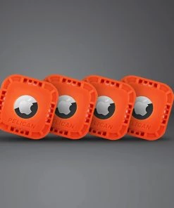 Pelican Protector AirTag Sticker Mount 4 Pack (Orange) - AirTag Case AirTag Cases