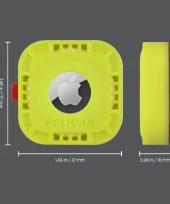Pelican Protector AirTag Sticker Mount 4 Pack (Hi Vis Yellow) - AirTag Case