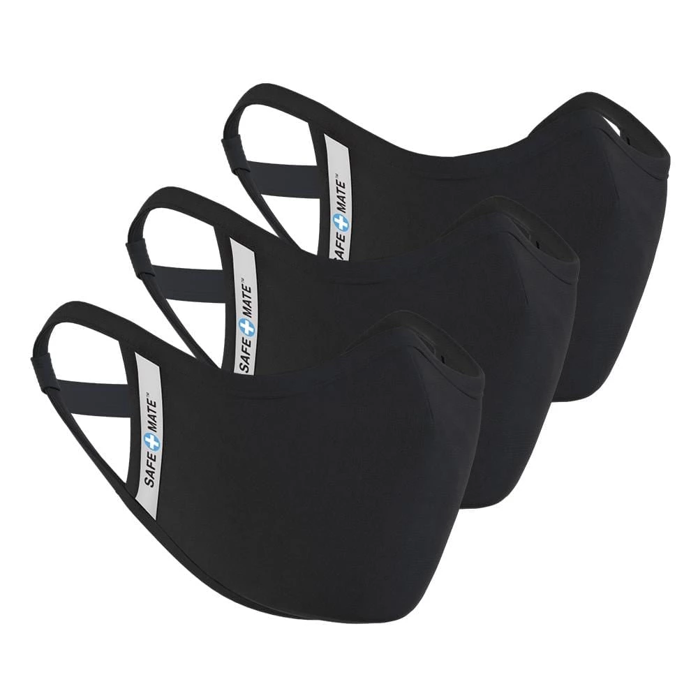 Safe+Mate Adult Large/X Large 3 Pack Cloth Face Mask 11 Safe+Mate Adult Large/X Large 3 Pack Cloth Face Mask