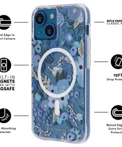Rifle Paper Co. Garden Party Blue (Works With MagSafe) - IPhone 13 9 Rifle Paper Co. Garden Party Blue (Works With MagSafe) - IPhone 13