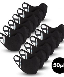 Safe+Mate Adult S/M 50 Pack Cloth Face Mask