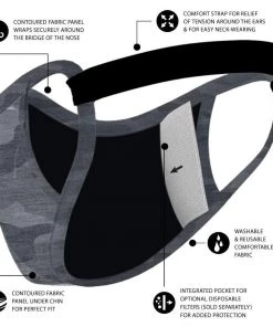 Safe+Mate Adult Large/X Large 3 Pack Cloth Face Mask 16 Safe+Mate Adult Large/X Large 3 Pack Cloth Face Mask