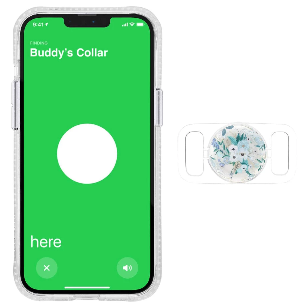 AirTag Cases Rifle Paper Co. AirTag Case For Dog Collars (Garden Party Blue) - AirTag Case 9 AirTag Cases Rifle Paper Co. AirTag Case For Dog Collars (Garden Party Blue) - AirTag Case