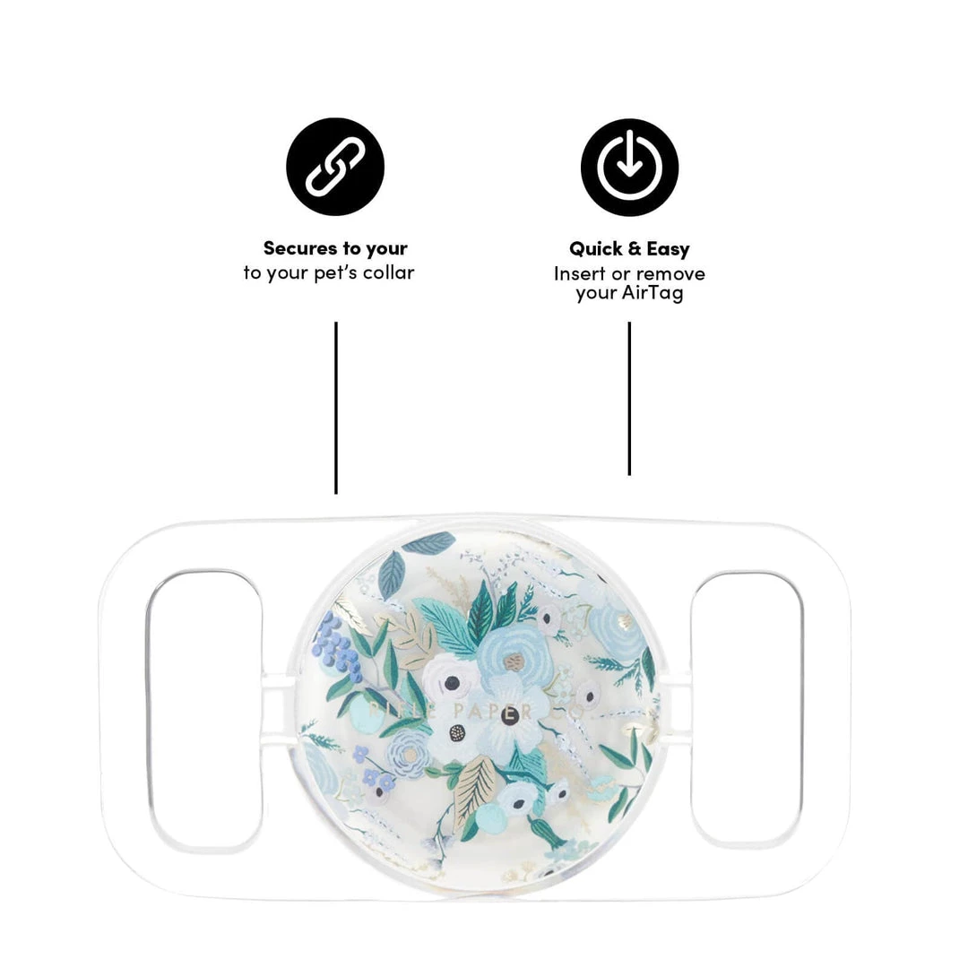 AirTag Cases Rifle Paper Co. AirTag Case For Dog Collars (Garden Party Blue) - AirTag Case 7 AirTag Cases Rifle Paper Co. AirTag Case For Dog Collars (Garden Party Blue) - AirTag Case