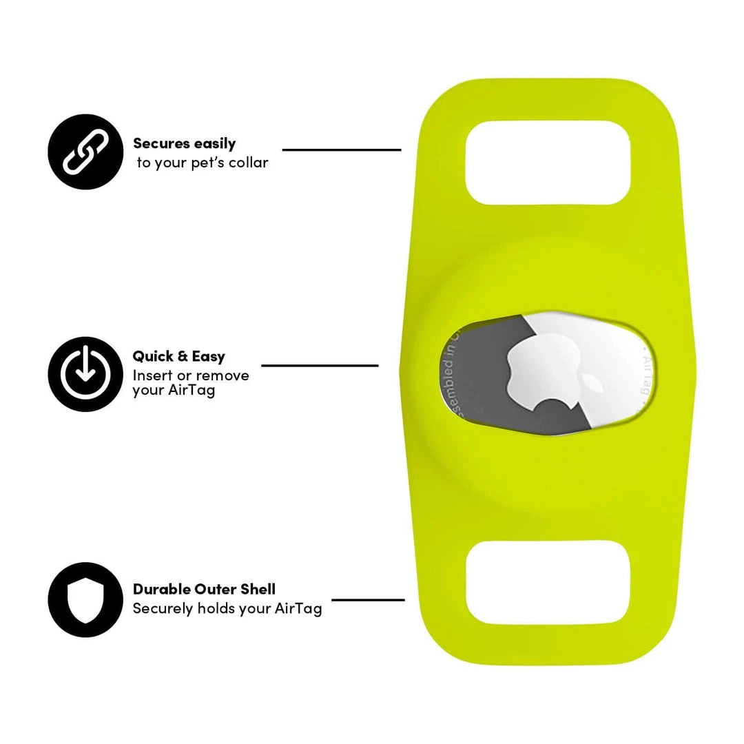 Case-Mate AirTag Case For Dog Collars (Lime Green) - AirTag Case AirTag Cases