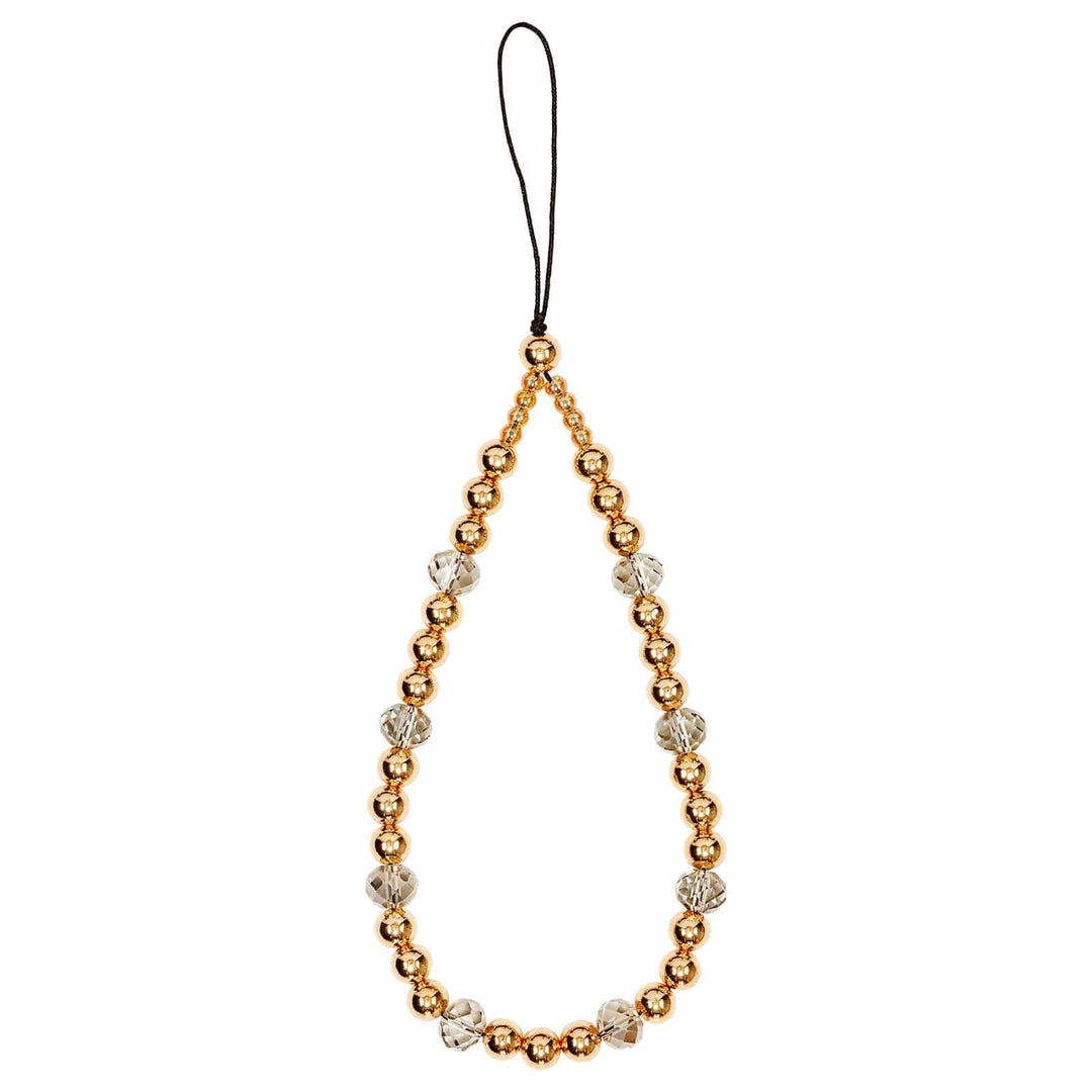 Case-Mate Beaded Phone Charm (Golden Crystal) - Wristlet 3 Case-Mate Beaded Phone Charm (Golden Crystal) - Wristlet