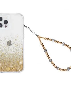 Case-Mate Beaded Phone Charm (Golden Crystal) - Wristlet 12 Case-Mate Beaded Phone Charm (Golden Crystal) - Wristlet