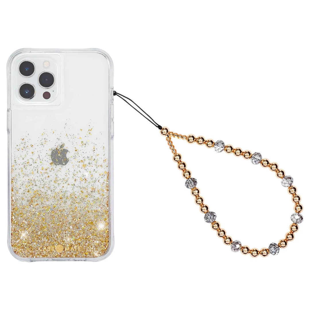 Case-Mate Beaded Phone Charm (Golden Crystal) - Wristlet 5 Case-Mate Beaded Phone Charm (Golden Crystal) - Wristlet