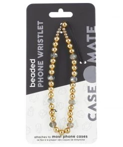 Case-Mate Beaded Phone Charm (Golden Crystal) - Wristlet 16 Case-Mate Beaded Phone Charm (Golden Crystal) - Wristlet