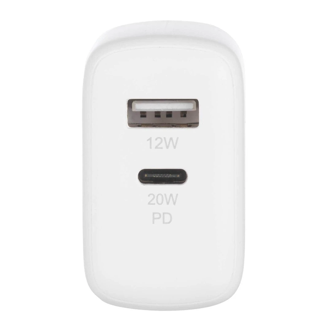 FUEL 32W Dual USB C/A Wall Charger - White Wall Chargers