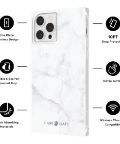Case-Mate BLOX (White Marble) - IPhone 12 / IPhone 12 Pro