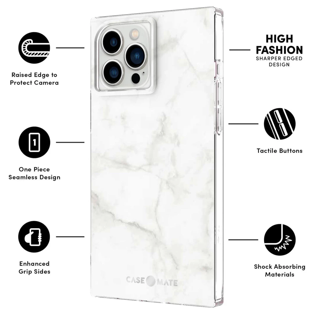 Case-Mate BLOX (White Marble) - IPhone 13 Pro Max