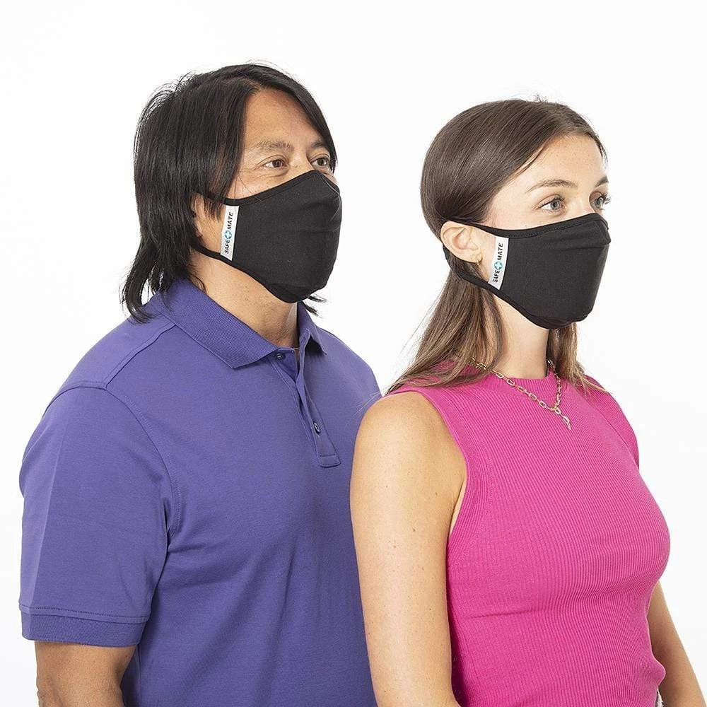 Safe+Mate Adult Large/X Large 3 Pack Cloth Face Mask 12 Safe+Mate Adult Large/X Large 3 Pack Cloth Face Mask