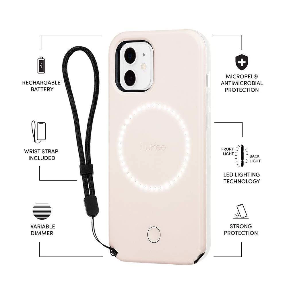LuMee Halo Millennial Pink- IPhone 12 Mini 5 LuMee Halo Millennial Pink- IPhone 12 Mini