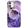 LuMee Halo Gold Glitter Purple Marble - IPhone 12 Mini