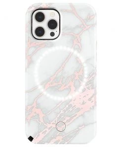 LuMee Halo Rose Metallic White Marble - IPhone 12 Pro Max