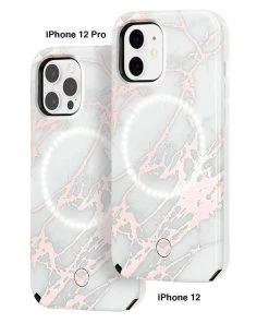 LuMee Halo Rose Metallic White Marble - IPhone 12 / IPhone 12 Pro