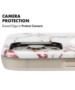 LuMee Halo Rose Metallic White Marble - IPhone 13 Pro Max