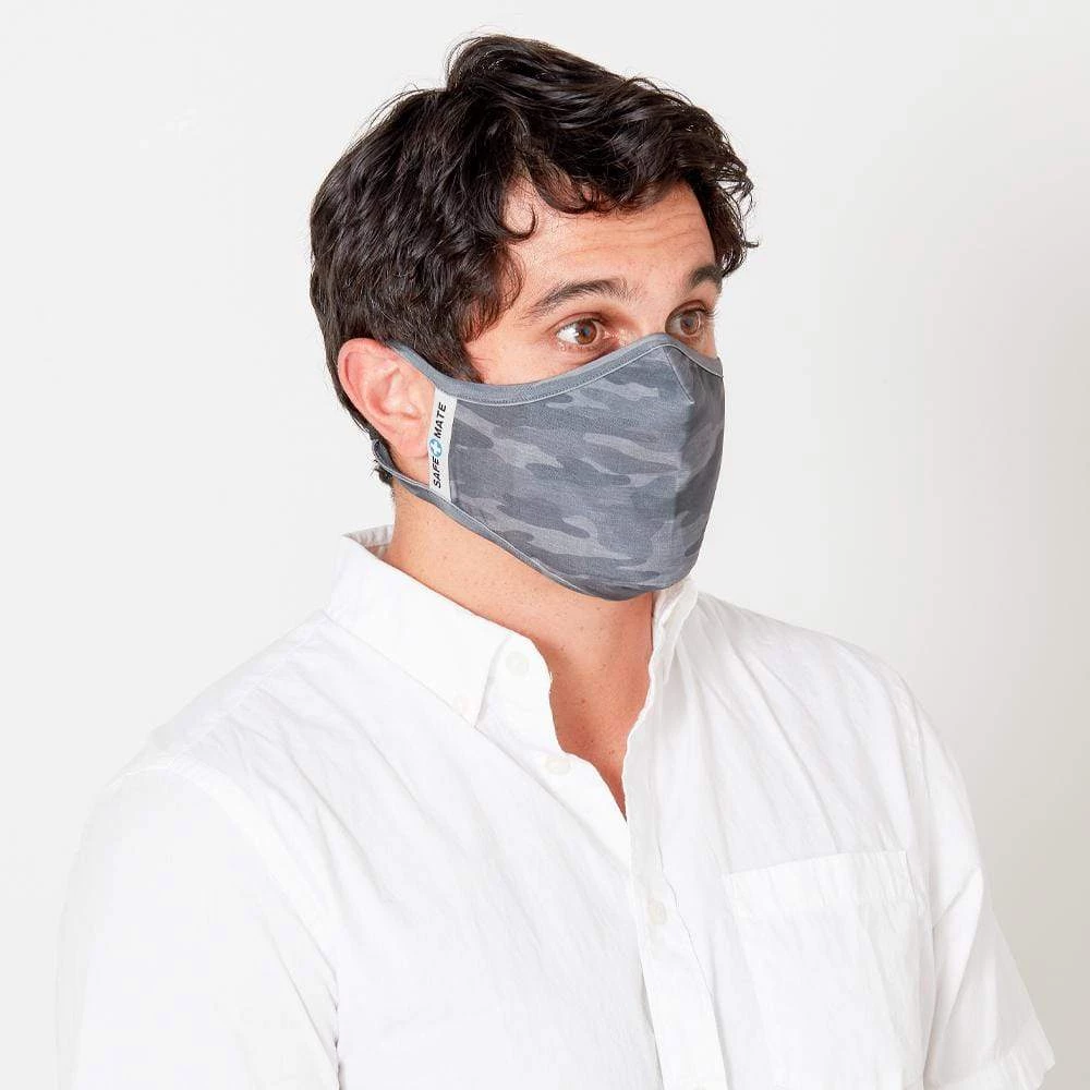 Safe+Mate Adult Large/X Large 3 Pack Cloth Face Mask 4 Safe+Mate Adult Large/X Large 3 Pack Cloth Face Mask